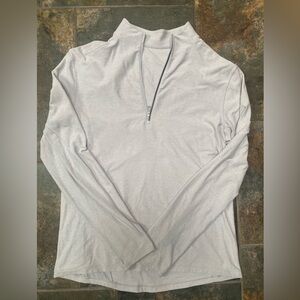 Lululemon Light Gray Quarter-Zip Pullover